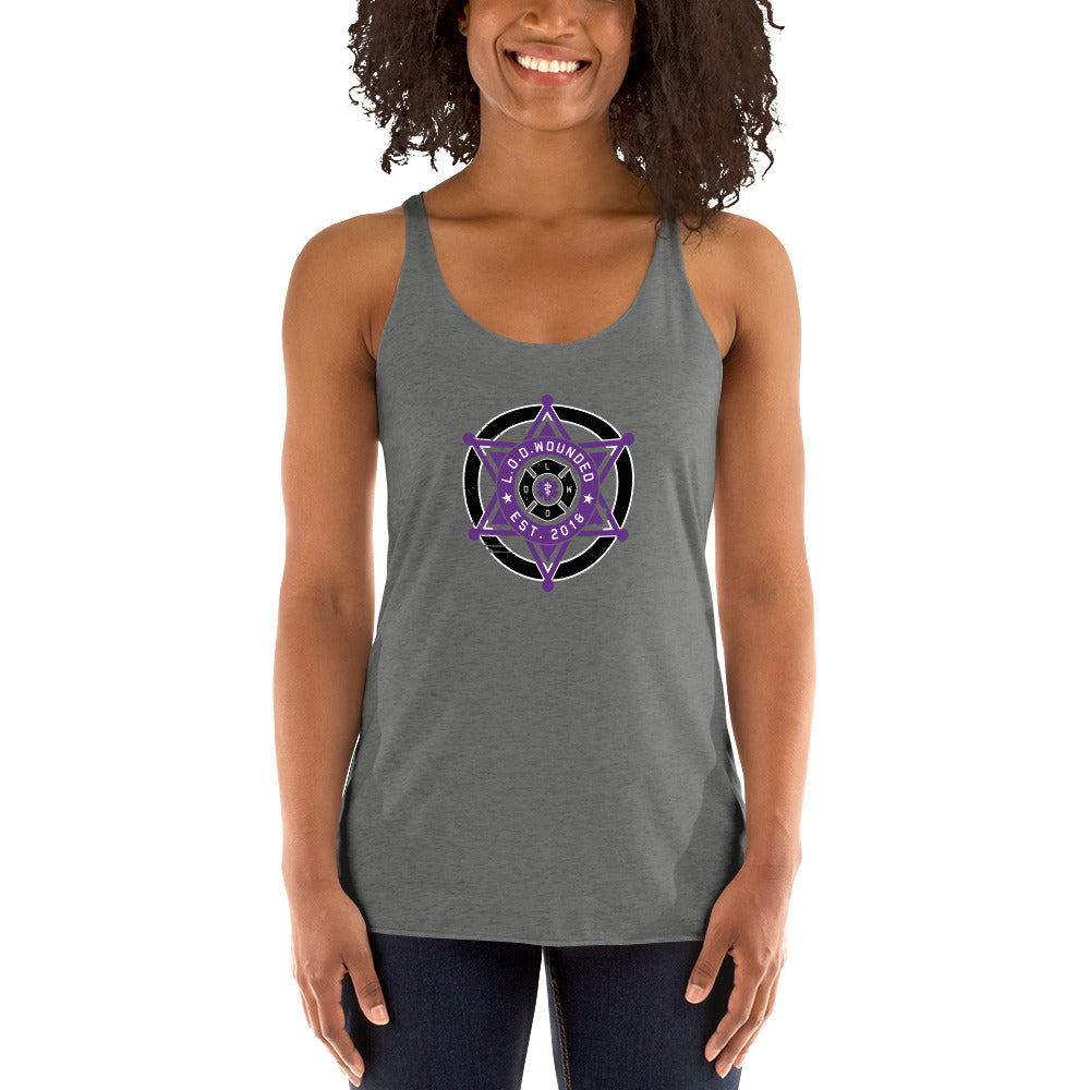 Line of Duty Wounded Women's Racerback Tank