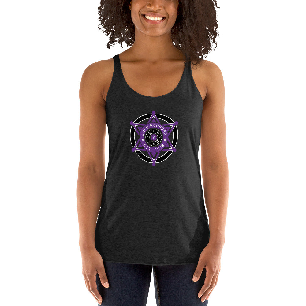 Line of Duty Wounded Women's Racerback Tank