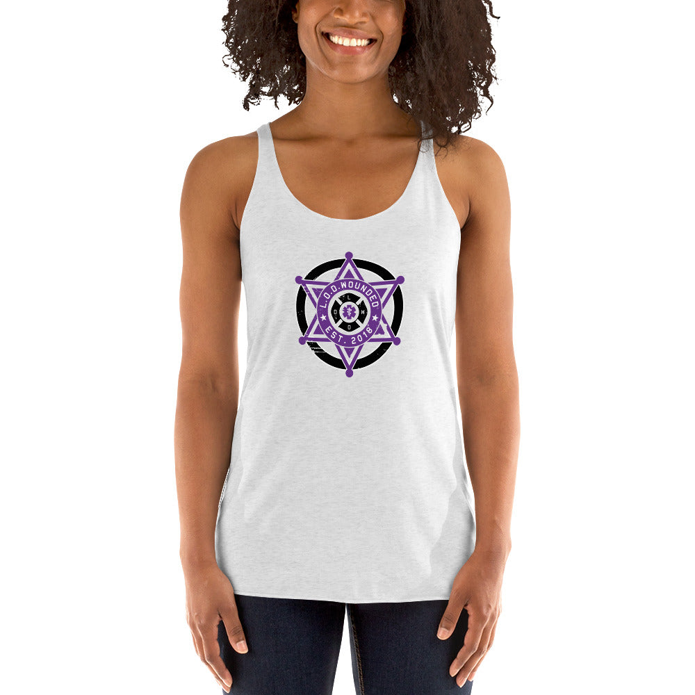 Line of Duty Wounded Women's Racerback Tank